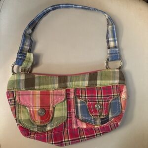 Vintage Plaid Multi-Color Handbag